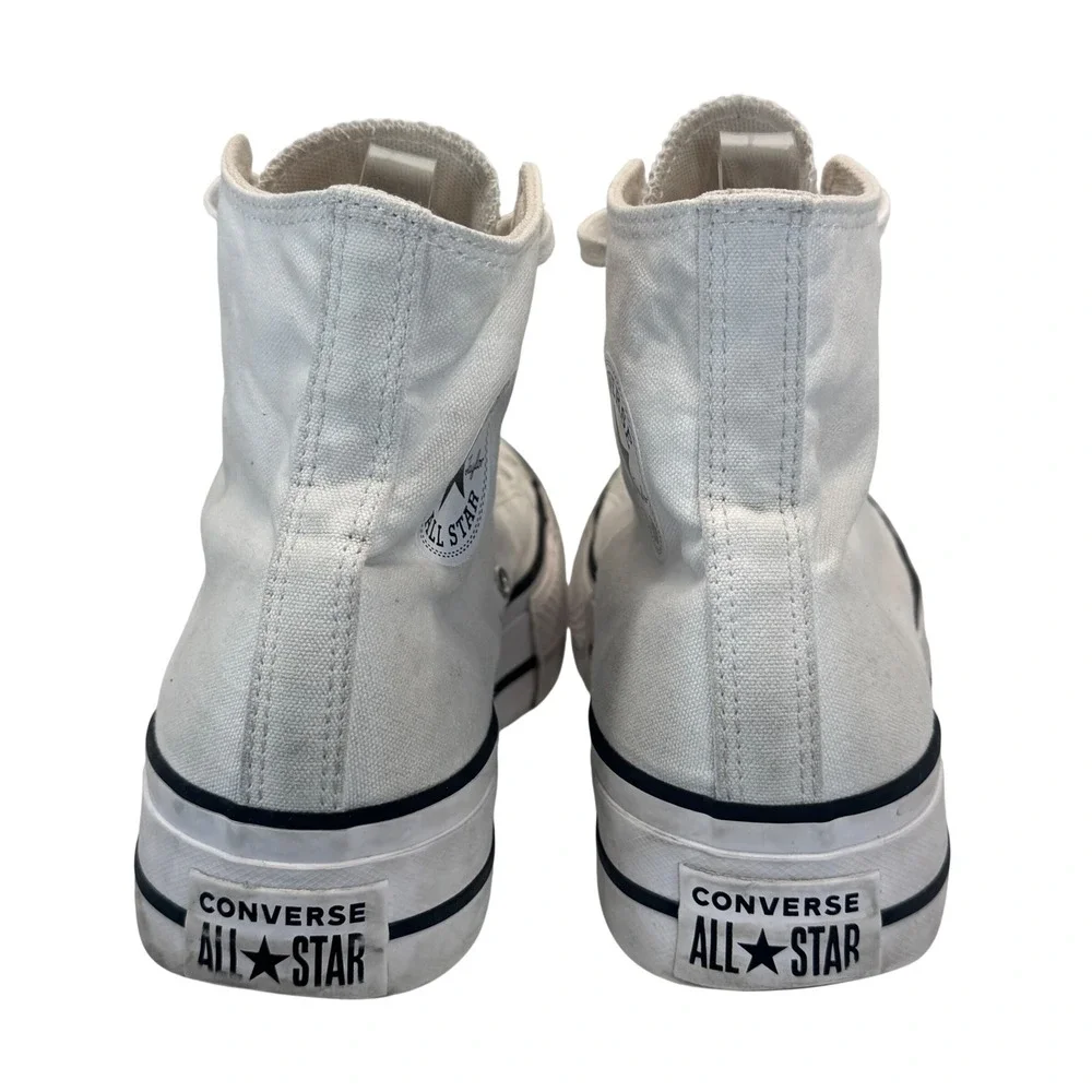 Converse Chuck‎ Taylor All Star Lift Platform Canvas White High Top Sneakers 9W